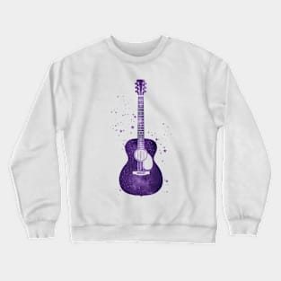 Concert Style Acoustic Guitar Universe Texture Crewneck Sweatshirt